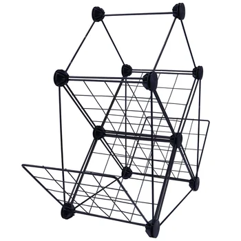 

1pc Convenient High Quality Useful Durable Practical Iron Art Book Rack Book Storage Stand Book Organizer for Home Indoor