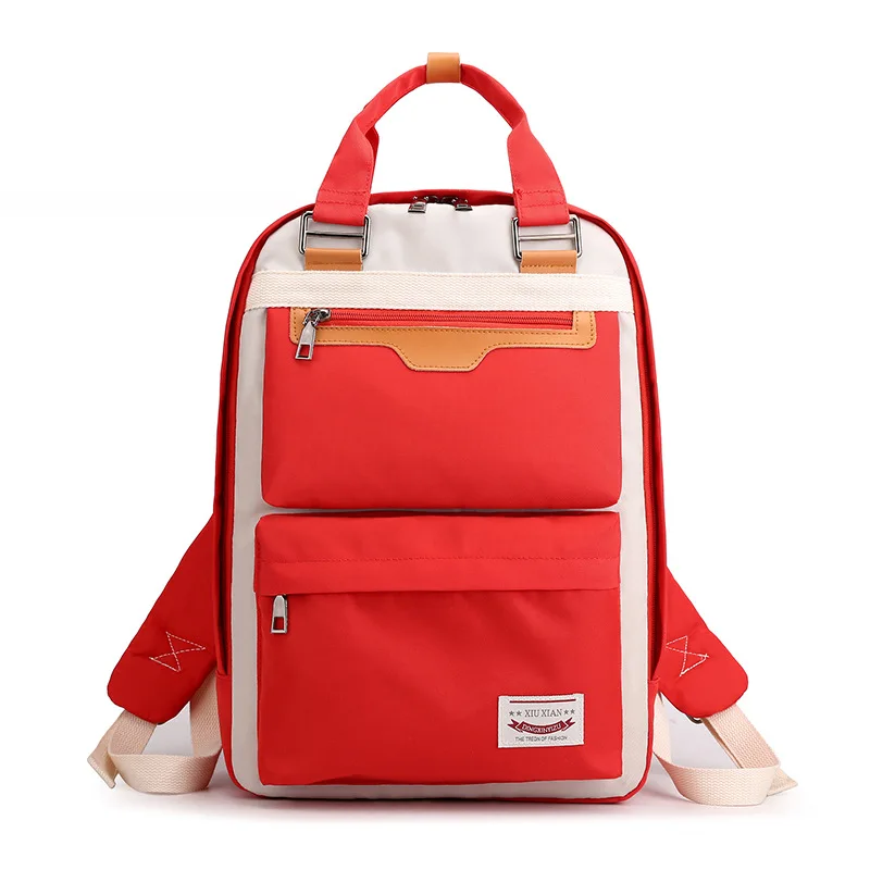 

New Style Nylon Cloth Backpack Women's Schoolbag for Elementary School Students Hand Anti-Spillage Computer Bag Large Capacity B