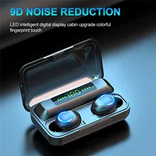 XVIDA F9 7 TWS touch bluetooth 5 0 headset with C LED indicator wireless earphone mini sport earbuds for charging smartphone