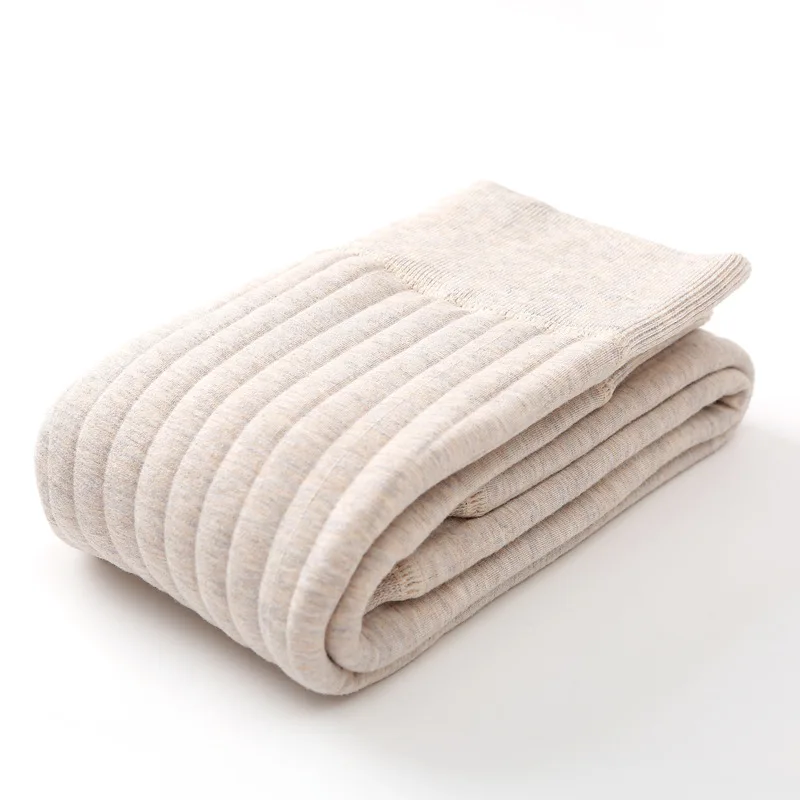 beige Теплые зимние леггинсы для девочек, плотные теплые леггинсы с эластичной резинкой на талии для девочек, детские длинные штаны, одежда для девочек - Цвет: beige