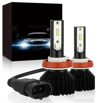 

1Pair Car Headlights LED H4 H7 H11 Lights Bulbs CSP Chip 8000LM DC9-30V EV13 Waterproof Auto Fog Lamp