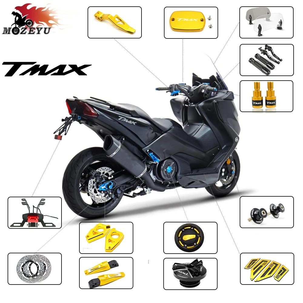 

For YAMAHA T-MAX T-MAX 530 SX/DX 2001-2019 CNC Motorcycle Engine Oil Screws Cup Cover TMAX 500 530 High Quality Brake Rotors