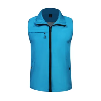 

Customizable Casual Fashion Sleeveless Jacket Vest Wholesale Work Construction Security Outdoor Windproof Breathable Pocket Vest