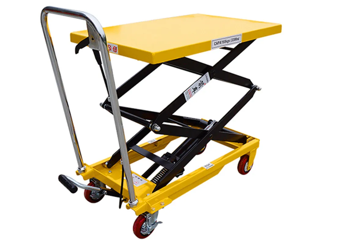 US $141.00 Movable Manual Hydraulic Platform Car Electric Lift 2 Tons Lifting Transporting Driver Pushing Loading And Unloading Car