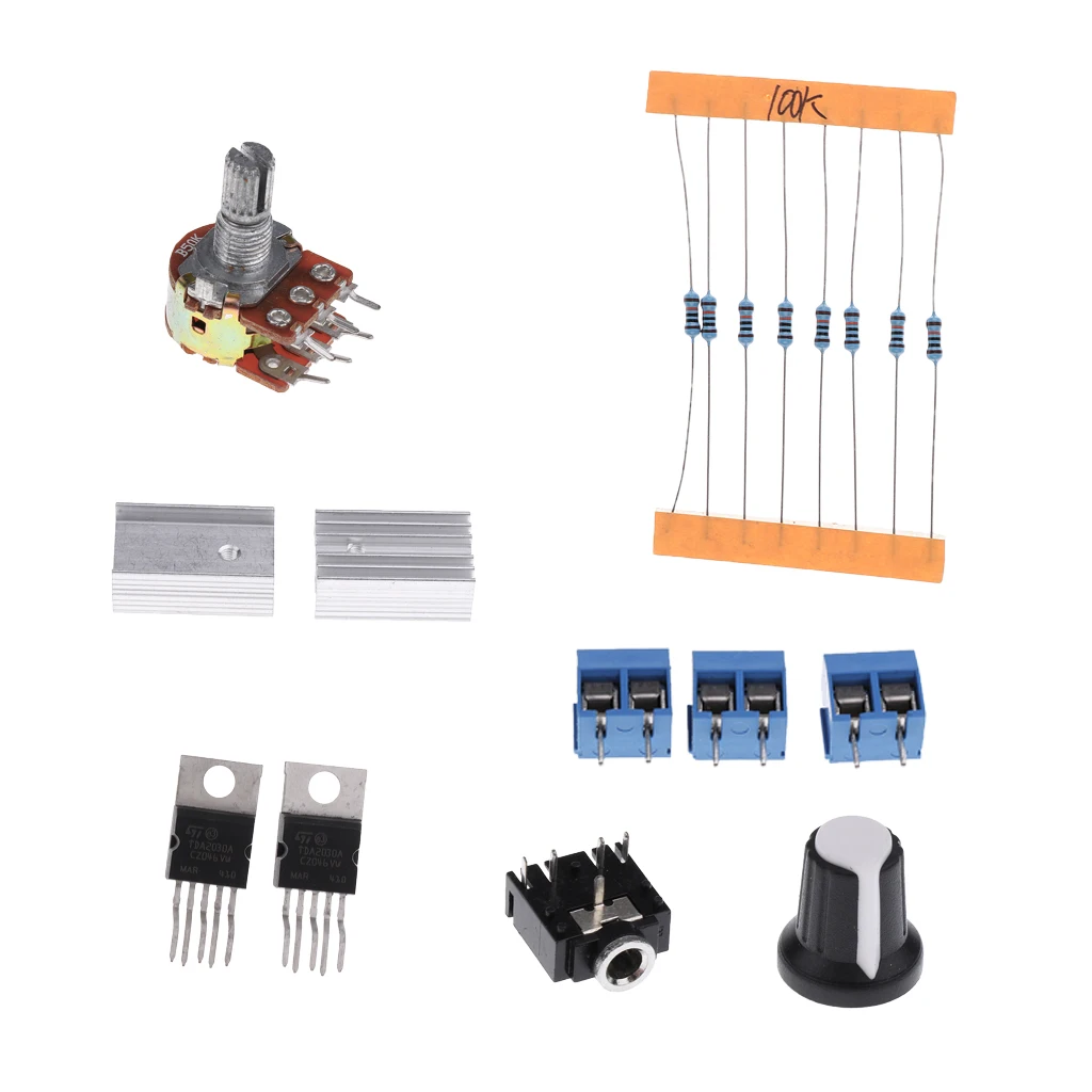 TDA2030A DC12V Amplifier Board 15W+15W Dual-channel Track Stereo Module Kit