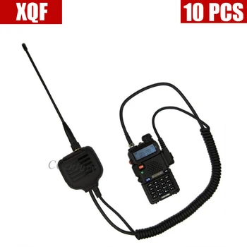 

XQF 10PCS BAOFENG Speaker Microphone for Ham Two Way Radio Walkie Talkie UV5R GT3 888s with antenna