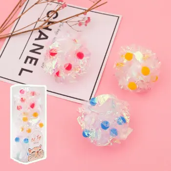 

3PC New Cat Toy Mylar Balls Colorful Ring Paper Shiny Interactive Sound Ball Crinkly Balls for Cats Sound Toys Pet Play Balls