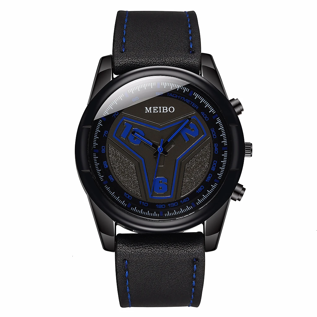 

Relogio Masculino Watches Men Leather Military Watch Luxury Male Sport Watches Quartz Clock MEIBO Watches Relogio Masculino