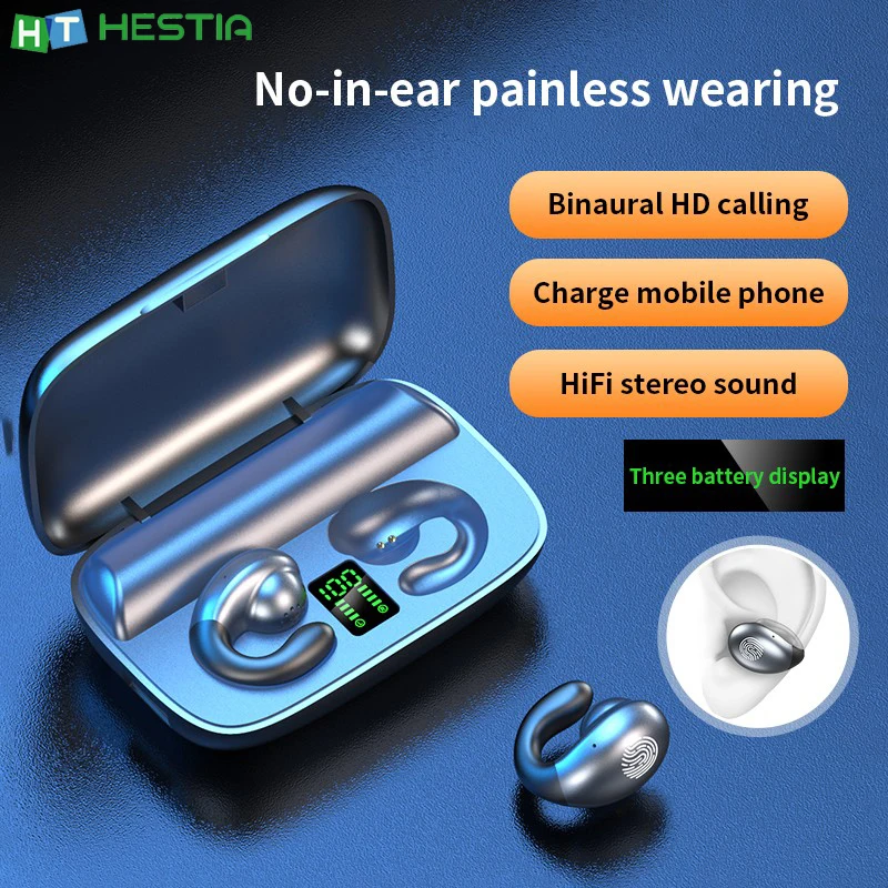 Bluetooth наушники S19 с костной проводимостью безболезненные вкладыши подвесные