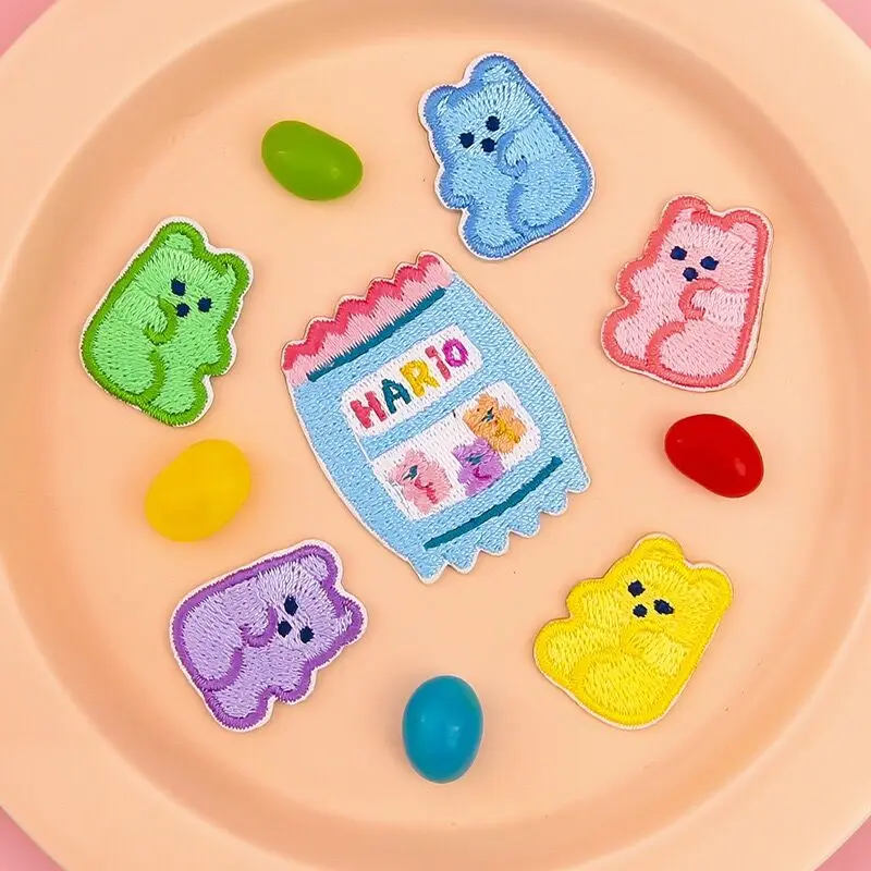Bentoy Milkjoy 6 шт. вышивка для сумки ноутбука одежда багажа милый Мишка стикер милые