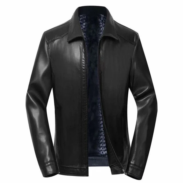 Мужская кожаная куртка, мотоциклетная куртка 1