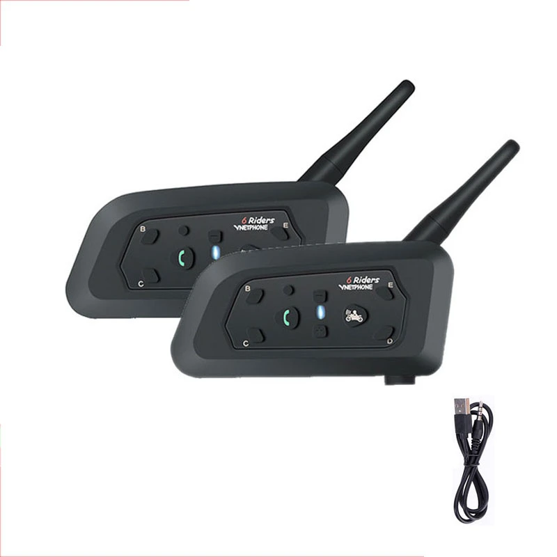2 шт. V6 мульти мотоциклетный Bluetooth Шлем Интерком Intercomunicador moto intercounes гарнитура BT