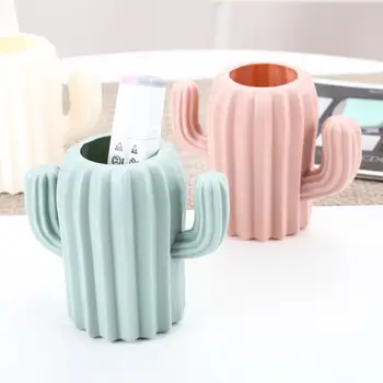 

ABS Colorful Cactus Pen Container Kawaii Pen Container Pen Pencil Holder Simple Gift Crafts Home Cute Creative Organizer Office