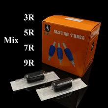 20 шт микс 3R 5R 7R 9R Размер Одноразовые 25 мм черный мягкий силиконовый захватывающая трубка для тату пластиковые трубки точный комбо