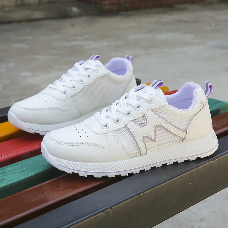 Women Casual Shoes Fashion Breathable Walking Mesh Flat Shoes Sneakers Women 2021 New Gym Vulcanized Shoes White Female Footwear