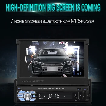 

7-Inch Telescopic HD Touch-Screen Car Radio MP5 Player Bluetooth Support Andriod Mirrolink