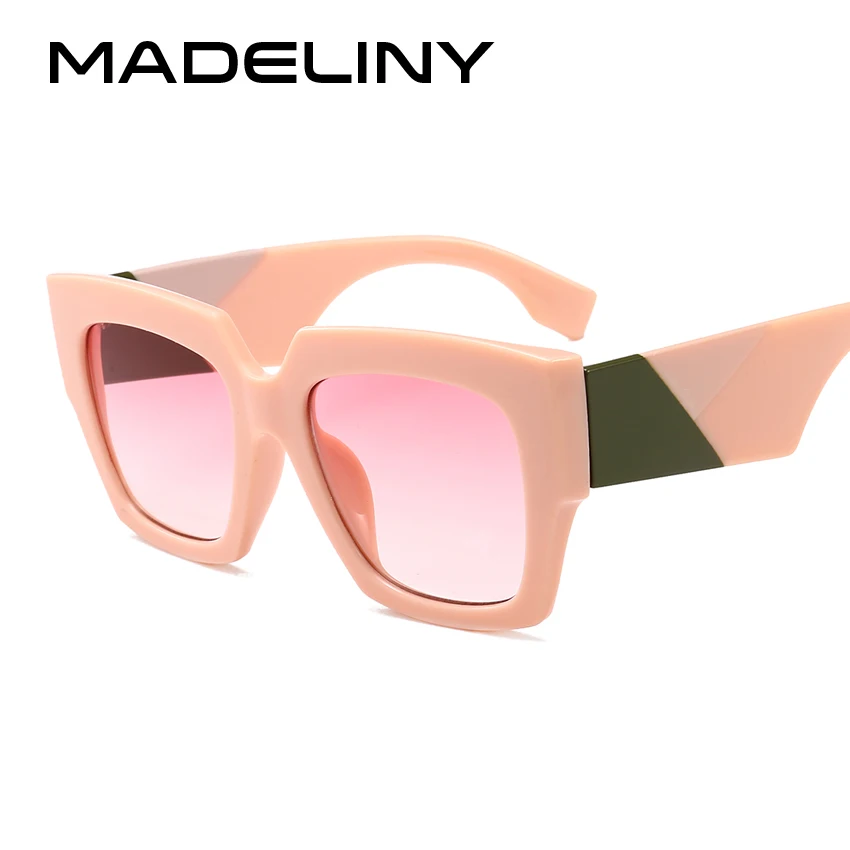 MADELINY, модные квадратные солнцезащитные очки, женские, фирменный дизайн, классика, Ретро стиль,, негабаритные, солнцезащитные очки, Lentes De Sol Mujer, UV400, MA090
