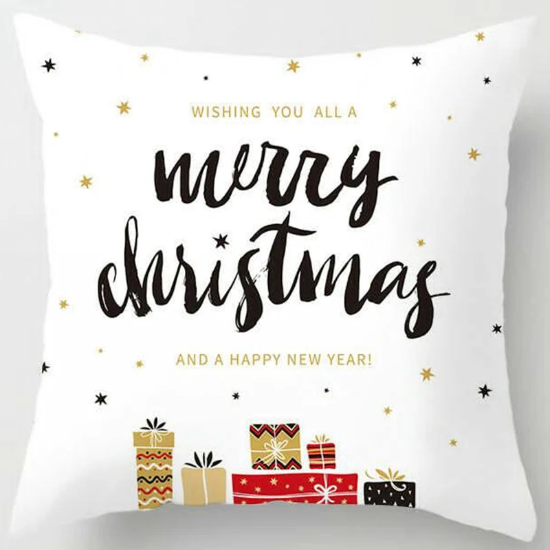 Christmas Pillow Case Xmas Cotton Sofa Throw Cushion Cover Home Decor Gift New Arrival Hot Selling