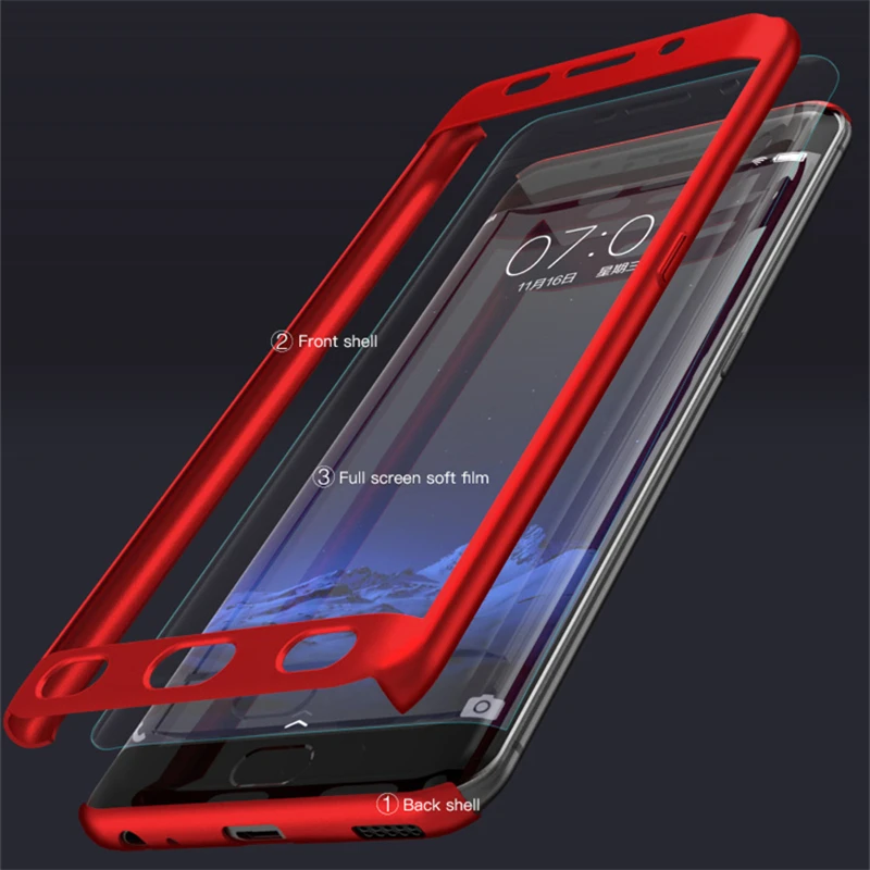 360 полный защитный чехол для samsung Galaxy J3 J5 J7 Prime A3 A5 A7 J530 J730 J4 J6 A6 A8Plus A9 чехол с Стекло