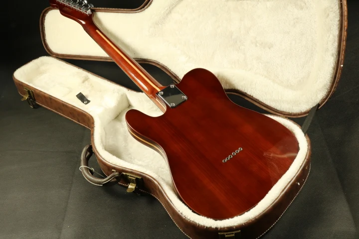 Custom Shop TL электрогитара пепел+ клен корпус коричневая отделка, струны через тело хорошее качество