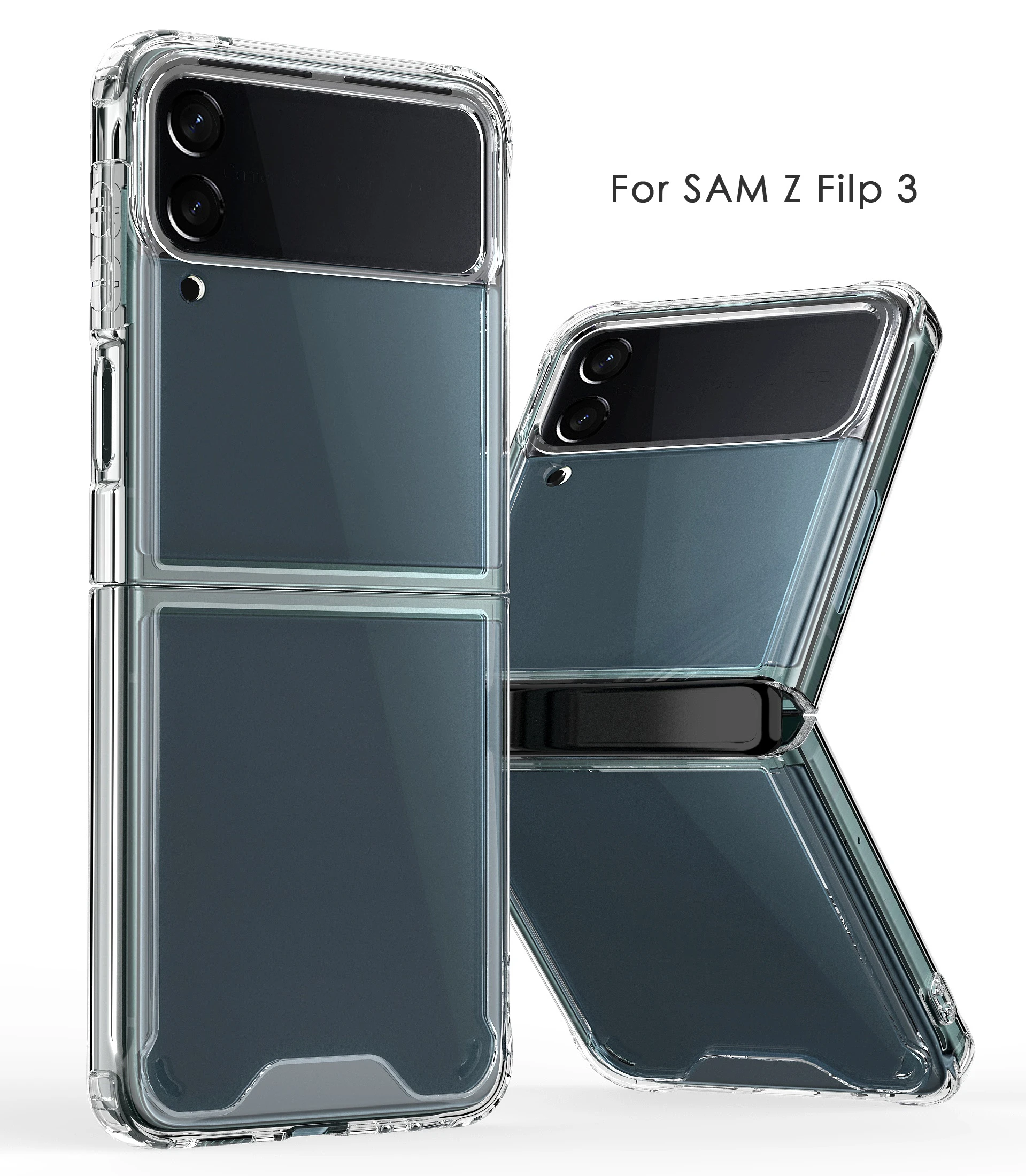 For Samsung Galaxy Z Flip 3 Phone Case Transparent Candy Color Soft Tpu Hard Acrylic Back Cover For Samsung Z Flip 3 Phone Case Covers Aliexpress