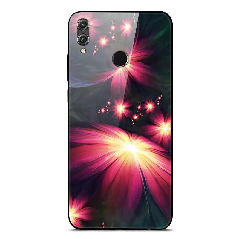Чехол из закаленного стекла для huawei P Smart Plus Nova 3i Honor 8X 7C 7A Pro 9 lite mate 20 Lite, чехол, роскошная жесткая задняя крышка, ТПУ Рамка - Цвет: as photo 33