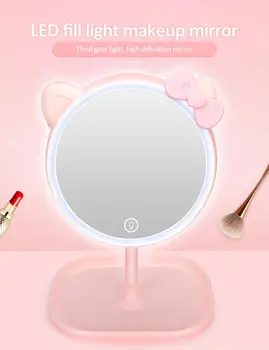 

LED Touch Screen Makeup Mirror Professional Vanity Mirror With LED Lights Health Beauty