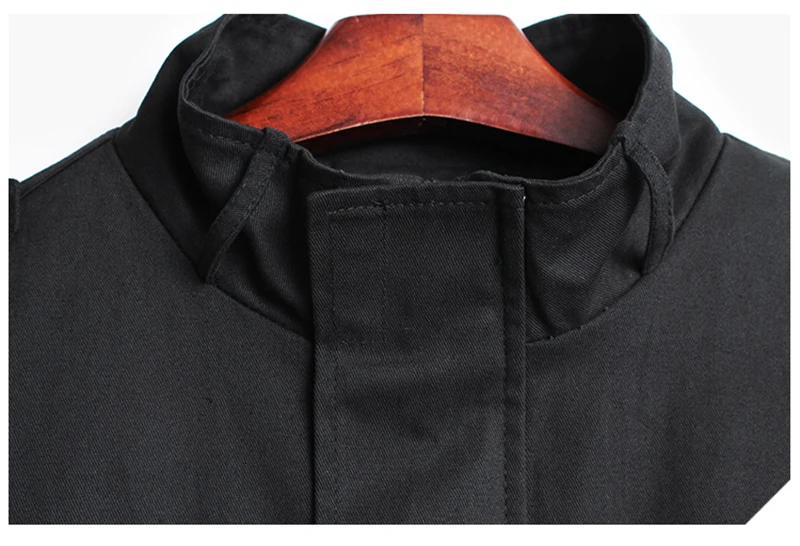 [EAM] Свободная сетчатая куртка с разрезом, большой размер, на завязках, новинка, стоячий воротник, длинный рукав, Женское пальто, мода, Осень-зима