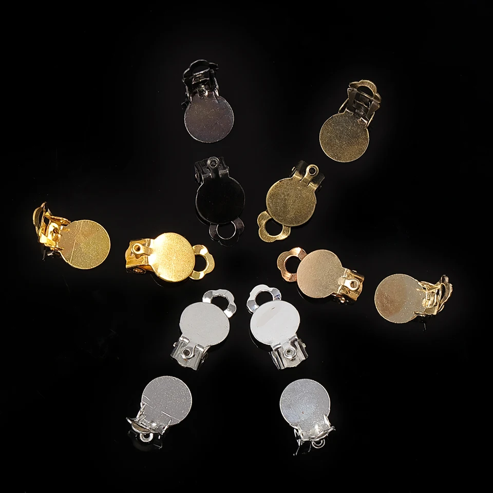 50 Clip Per Orecchini Senza Foro - Componenti Rotondi In Acciaio Inox - Foto 3