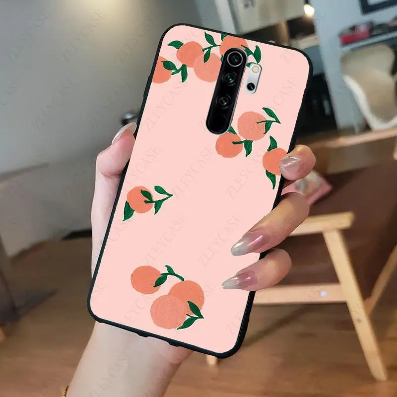 Summer green leaves fruit lemon peach pomegranate grapes Phone Case for redmi note8pro 7 note5 note6pro 7A 8A 8T note9s note9pro xiaomi leather case glass Cases For Xiaomi