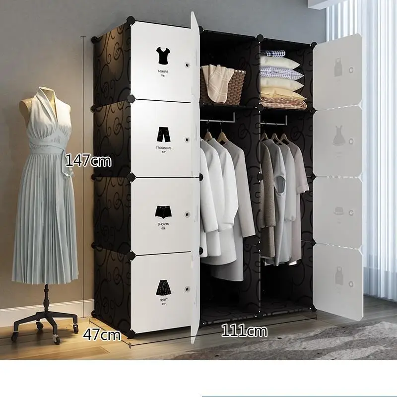 Guardaroba Ropero комод для Armario Armoire Rangement шкаф для хранения Mueble De Dormitorio мебель для спальни шкаф - Color: Version H