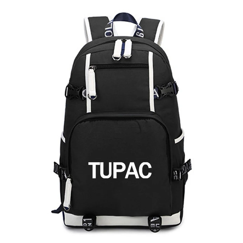 Золотой Рюкзак на плечо в стиле хип-хоп Tupac 2Pac, школьная сумка для мальчиков и девочек, детская сумка для книг, рюкзак для путешествий, Большой Вместительный рюкзак - Цвет: Золотой