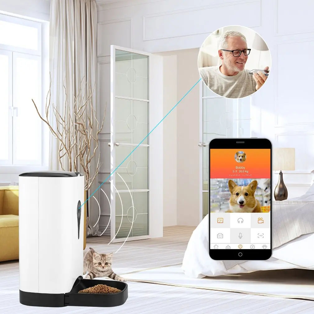 

Smart Automatic Pet Feeder With Wireless Camera for Dog & Cat with Mobile App Controlled by IOS Andorid Smart Mobile Devices