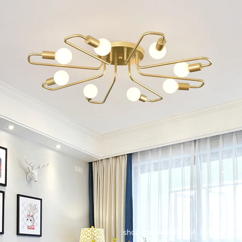 

Современный скандинавский Металлический Золотой светодиодный подвесной светильник, подвесной светильник для гостиной, интерьера виллы, подвесной светильник, освещение для кухни