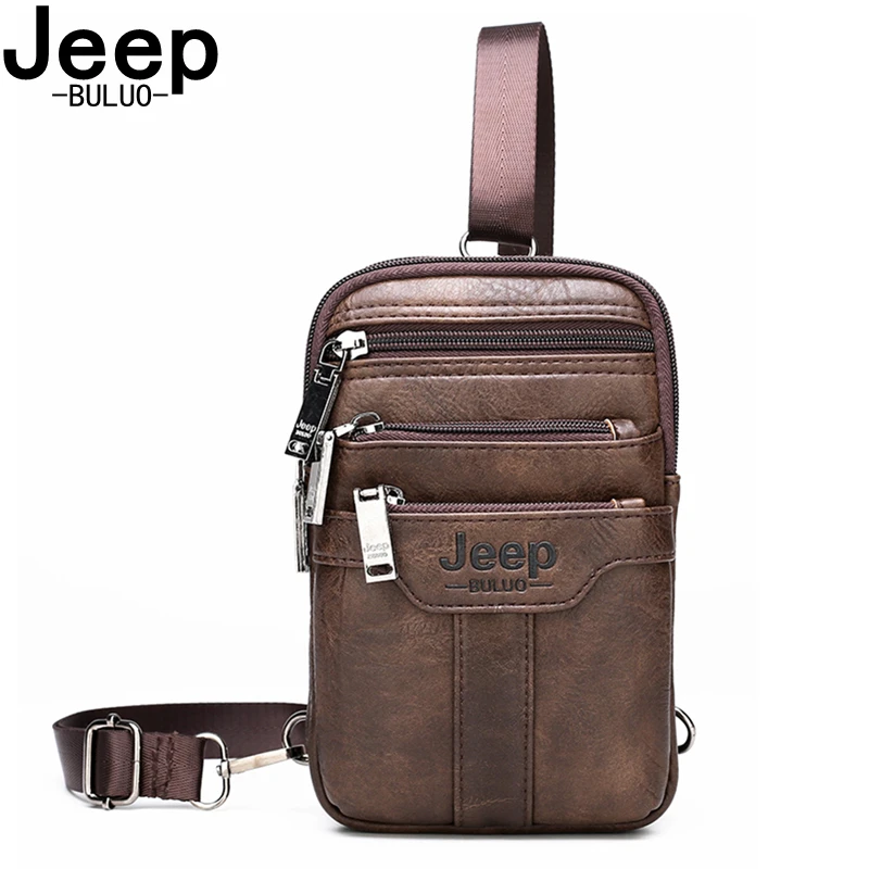 jeep leather sling bag