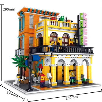 

10002 Factory City Street European Market Model Building Blocks Bricks Kits Children Toys Gifts Compatible lepining City 10190