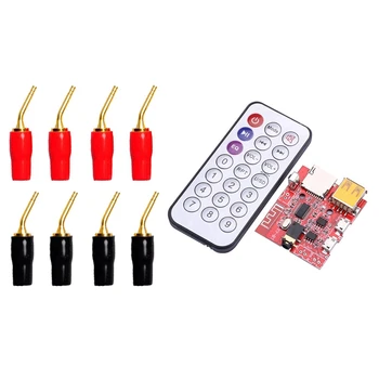 

4-Pair 2mm Banana Plug Screw Type o Speaker Cable Connector & 1x Bluetooth o Receiver MP3 Decoder Module