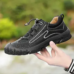 Для мужчин треккинг Пеший Туризм обувь на открытом воздухе обувь для охоты дышащая Водонепроницаемый на нескользящей подошве для бега