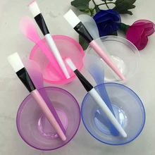 3 шт./компл. Портативный Пластик маска для лица чаша палка Кисти Набор «сделай сам» для смешивания нанесения уход за кожей лица макияж Красота инструментов Цвет в случайном порядке