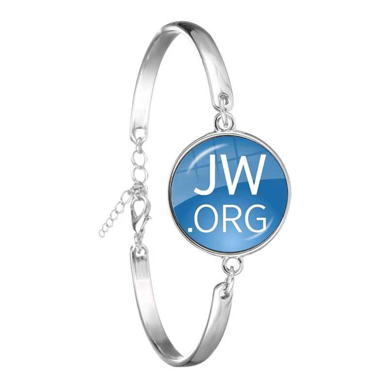 JW.org Chain Bracelet Jehovah's Witnesses Art Picture 18mm Glass Cabochon Bangle Catholicism Jewelry Gift For Friends