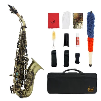 

SLADE Bronze Bend Eb E-Flat Alto Saxophone Sax Abalone Shell Key Carve Pattern with Case Gloves Cleaning Straps Brush