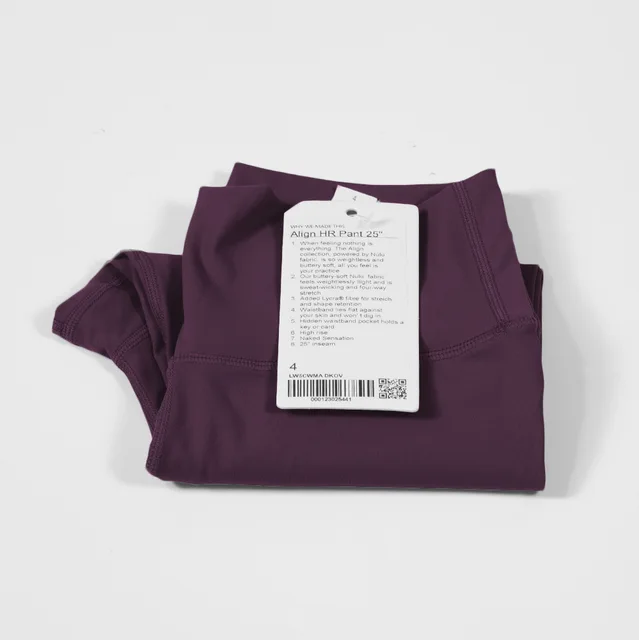 Lulu Classic2.0 High Waist Yoga Leggings Fitness Women Sports Pants Tight Athletic High-rise Buttery Soft Gym Clothe Custom Logo Eggplant Violet