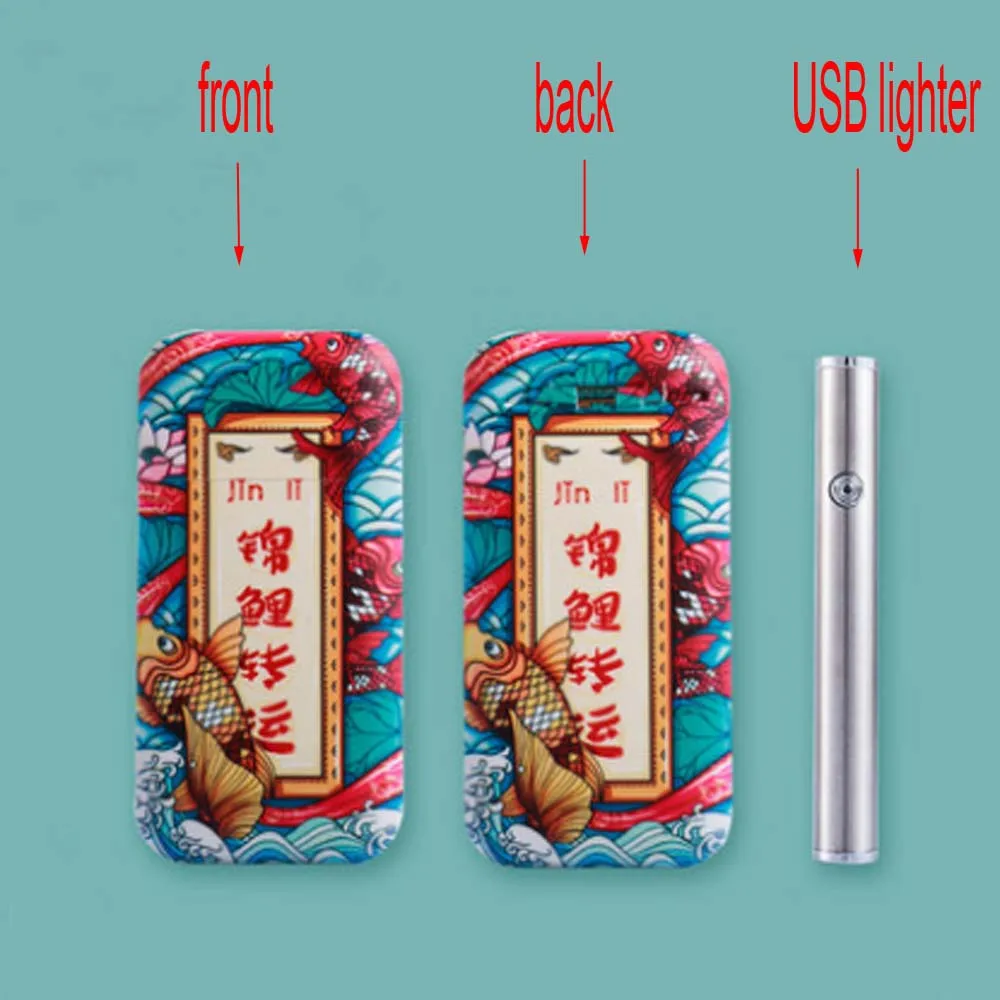 Чехол для прикуривателя USB для 20 сигарет длиной 100 мм и диаметром 5 мм - Цвет: 10