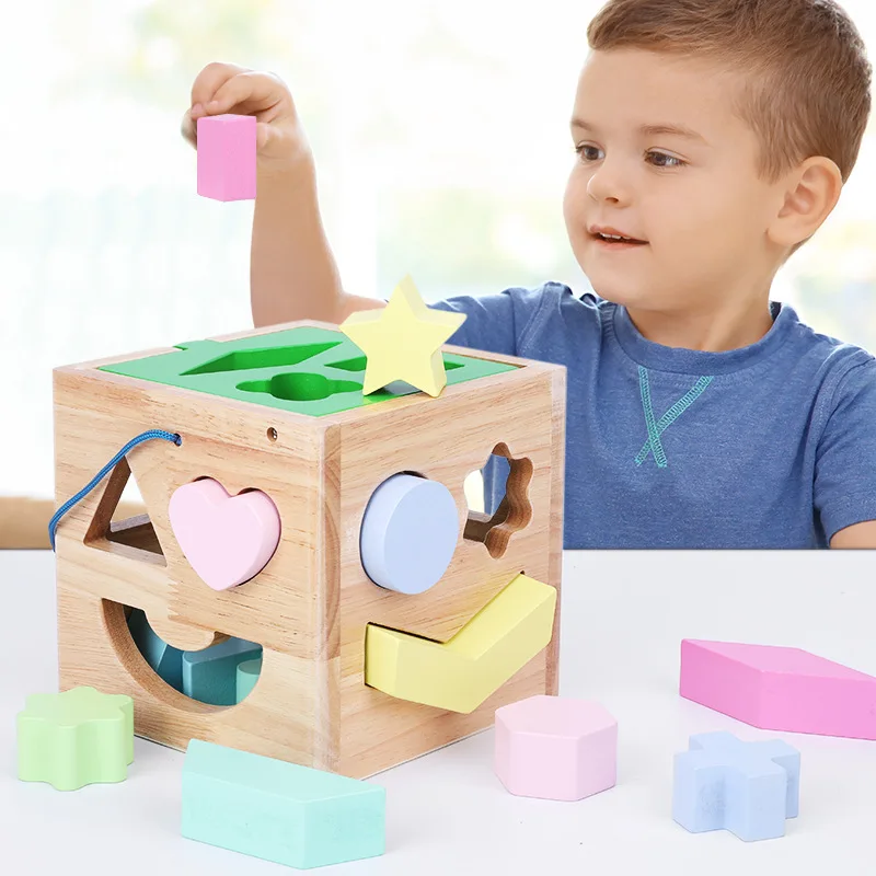 

Rubik Cube-shaped Building Block Box Cognitive-type Children Toy Parent-child Interactive Exercise Hand-eye Coordination Gifts