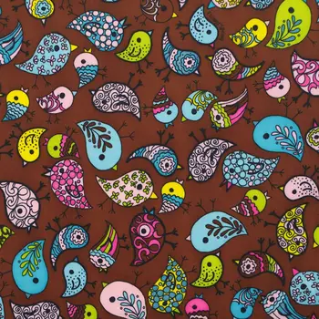

1 yard Polyester/PVC coated Waterproof Fabric for bag, Colorful birds (width=140cm)