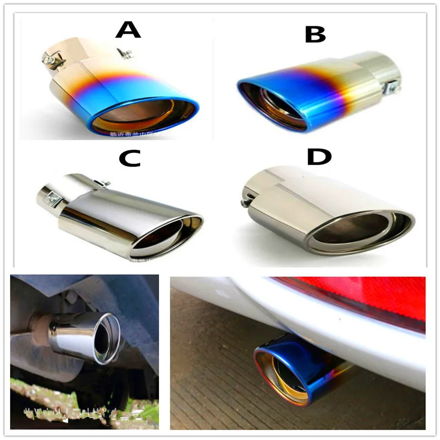 Car Exhaust Muffler Tip pipe cover For Volkswagen VW Golf Tiguan Passat CC Jetta Polo Scirocco Lavida Bora Accessories | Автомобили и