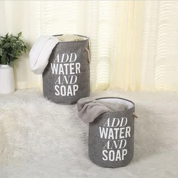 

1Pcs Laundry Basket Collapsible Clothes Foldable Storage Bag Large Toy Organizer Basket Large Capacity Cotton Buckets 2020 New