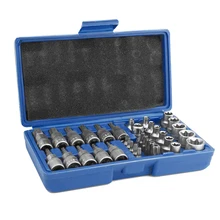 Высокое качество 34 шт. давление партия рукав группа наборы SleeveHead машина двигатель ремонт инструмент Набор торцевых головок гаечный ключ женский Torx мужской