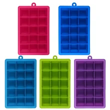 Еда класс 24-отверстие кубика льда силикона квадратных ледяной ящик дополнительных Еда пюре желе Пресс-формы инструменты для WF703324