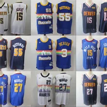 Мужской Женский Молодежный бейсбольный мяч Денвер Аллен Айверсон Dikembe Mutombo Nikola Jokic Jamal Murray майки